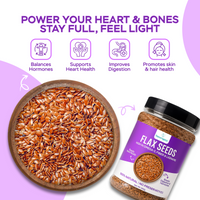 Omega-rich flax seeds for heart and digestion health