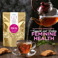 Herbal PCOS support tea by Naturogani to reduce PCOS symptoms naturally