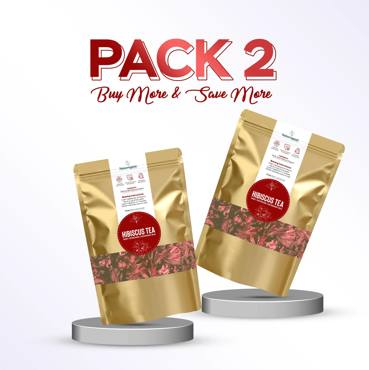 Naturogani hibiscus tea for weight management and antioxidant support