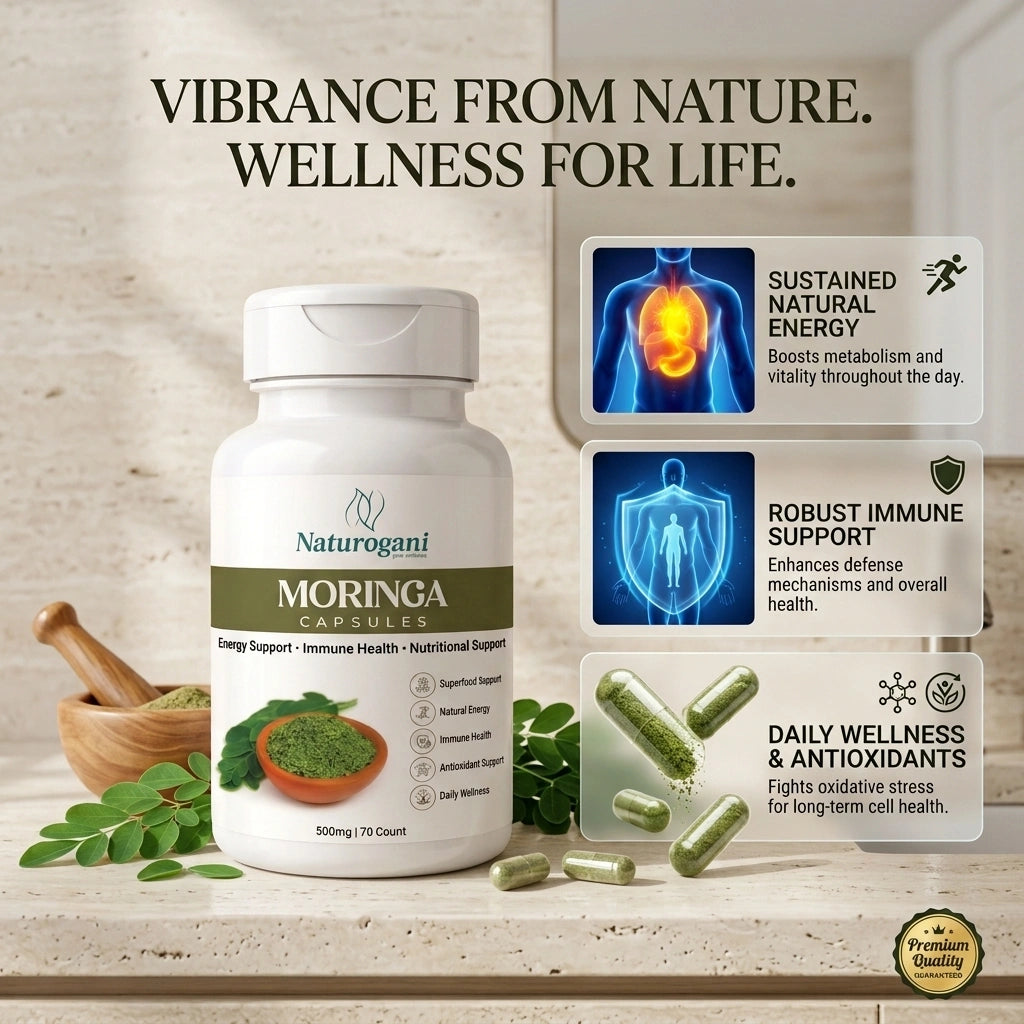 Moringa Capsules | Healthy Blood Sugar, Nutritional , Immune & Digestiver, Skin & Hair Support