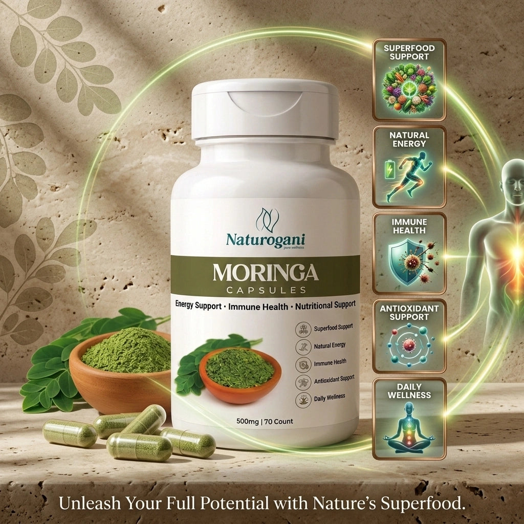 Moringa Capsules | Healthy Blood Sugar, Nutritional , Immune & Digestiver, Skin & Hair Support