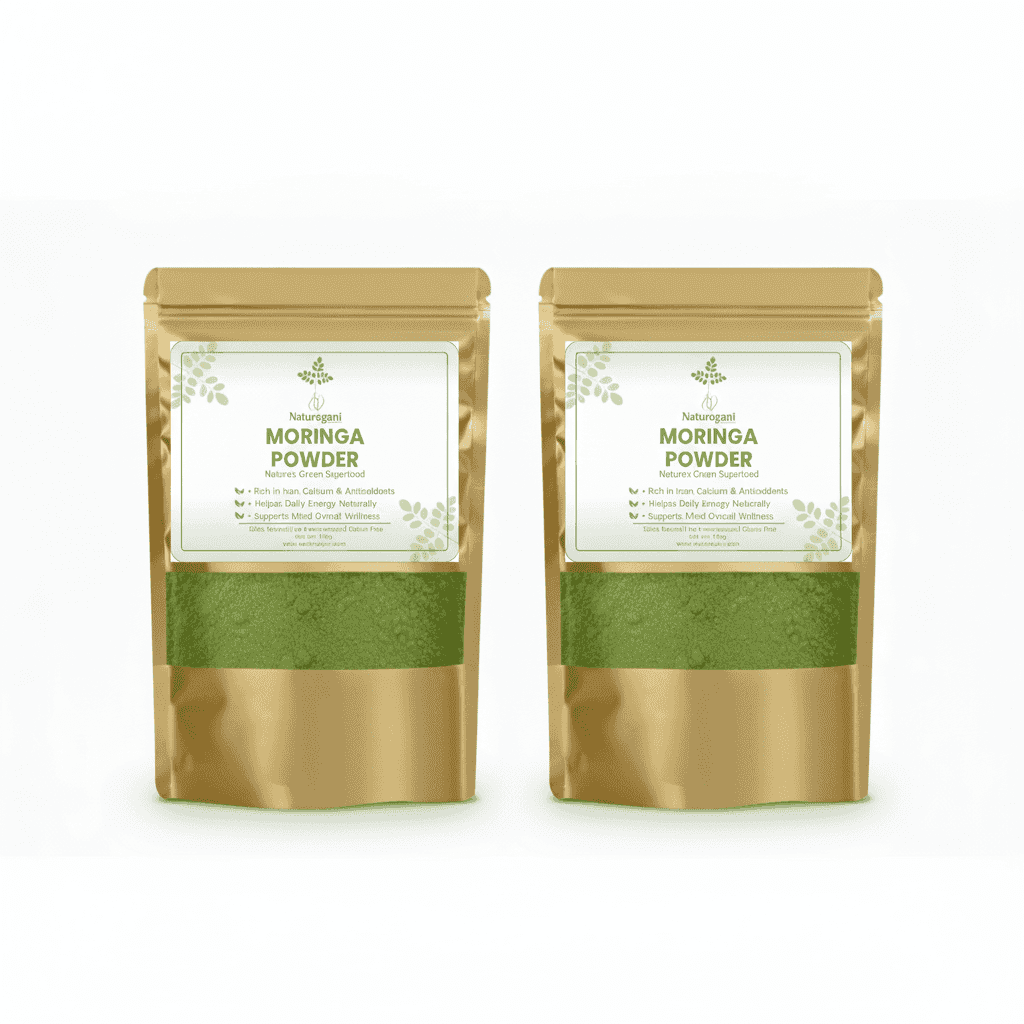 Organic Moringa Powder by Naturogani rich in vitamins, minerals and antioxidants