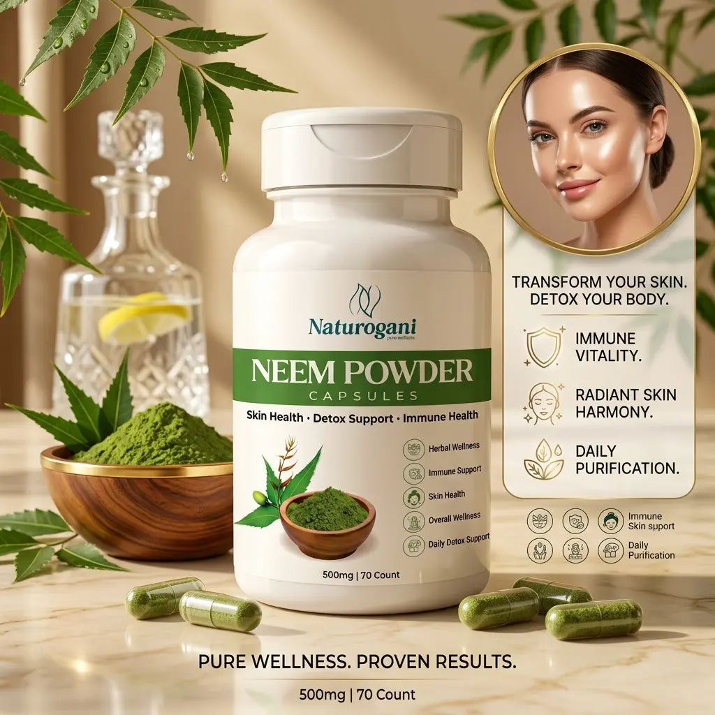Neem Powder Capsules. | Acne-Prone, Skin Purity, Healthy Skin Barrier, Antioxidant Support
