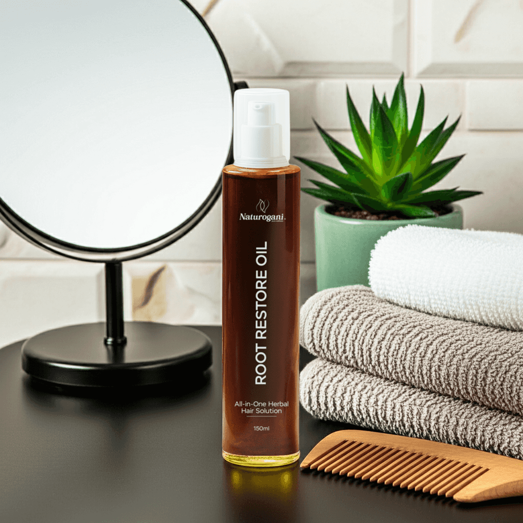 Naturogani Root Restore Oil for hair regrowth, stronger roots and reduced hair fall
