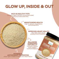 Calcium-rich sesame seeds for bones and hormones
