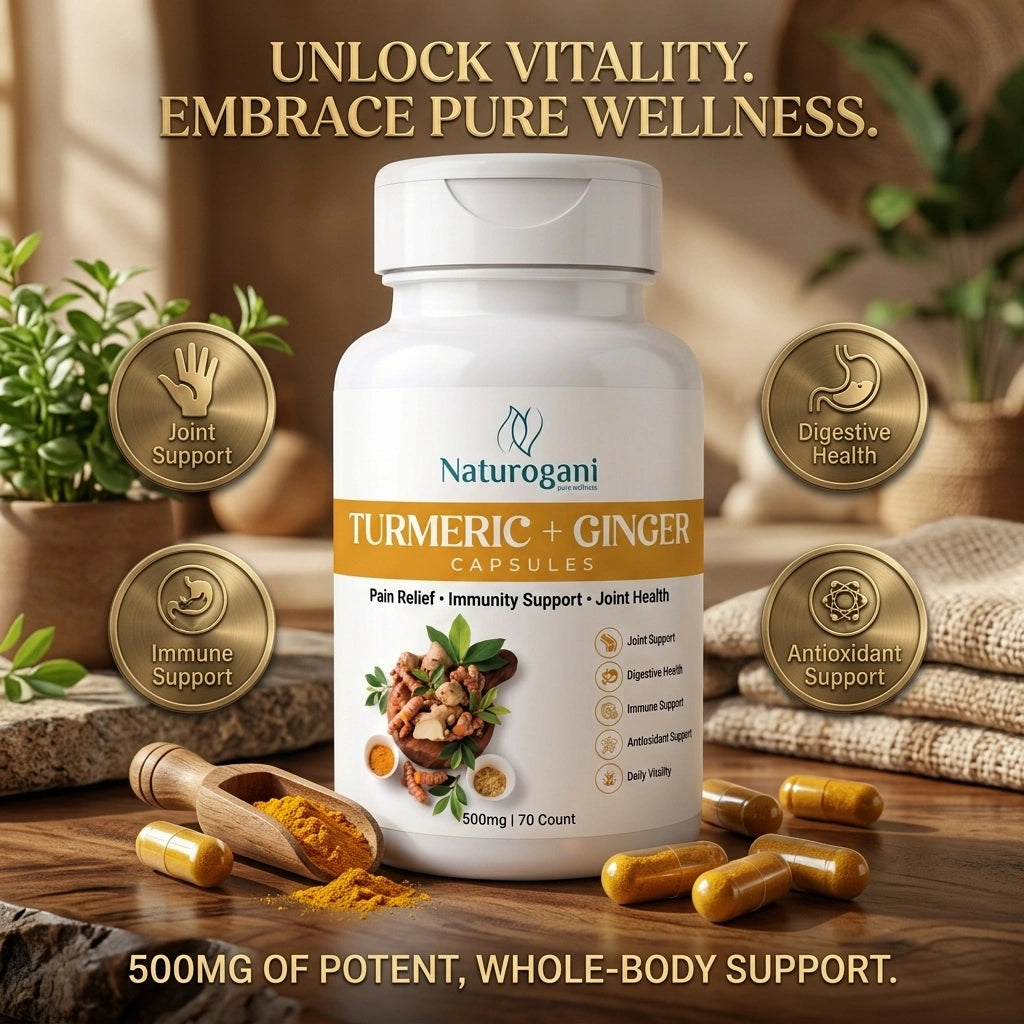 Turmeric & Ginger Capsules | Joint & muscle Pain, Anti Inflammation, Immunity