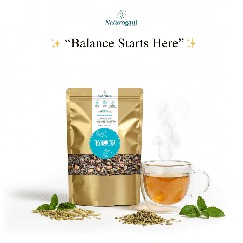 Thyroid support herbal tea for healthy metabolism – Naturogani