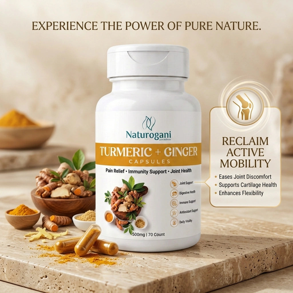 Turmeric & Ginger Capsules | Joint & muscle Pain, Anti Inflammation, Immunity