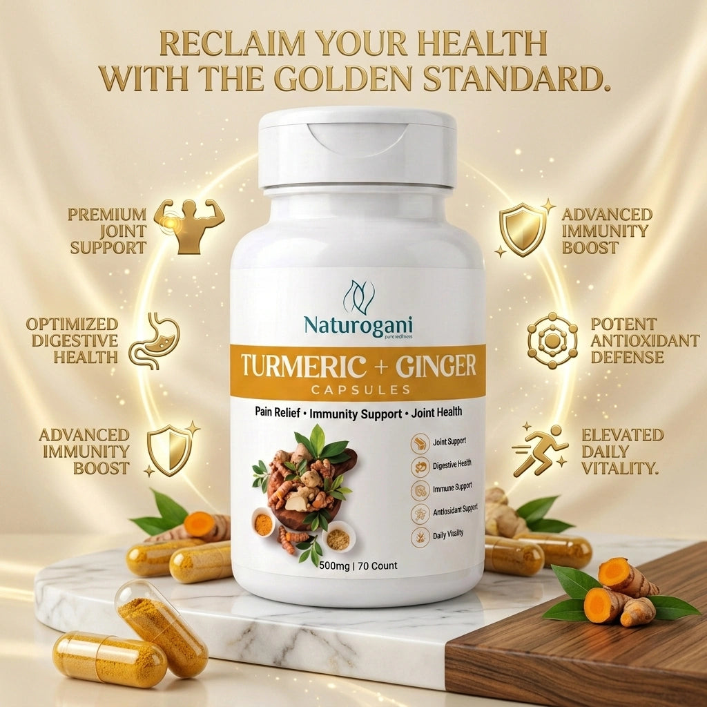 Turmeric & Ginger Capsules | Joint & muscle Pain, Anti Inflammation, Immunity