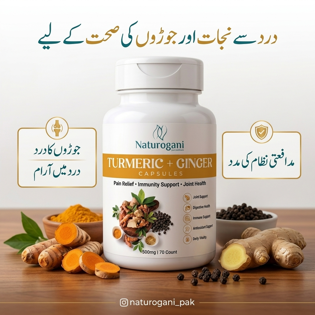 Turmeric & Ginger Capsules | Joint & muscle Pain, Anti Inflammation, Immunity